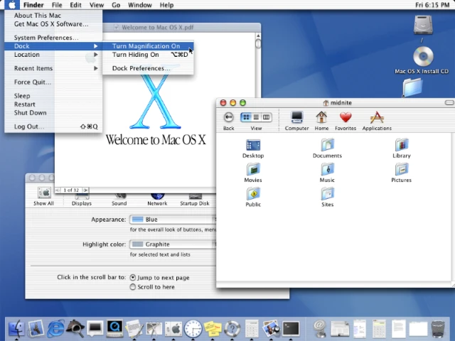 Mac OS X 10.0 screenshot