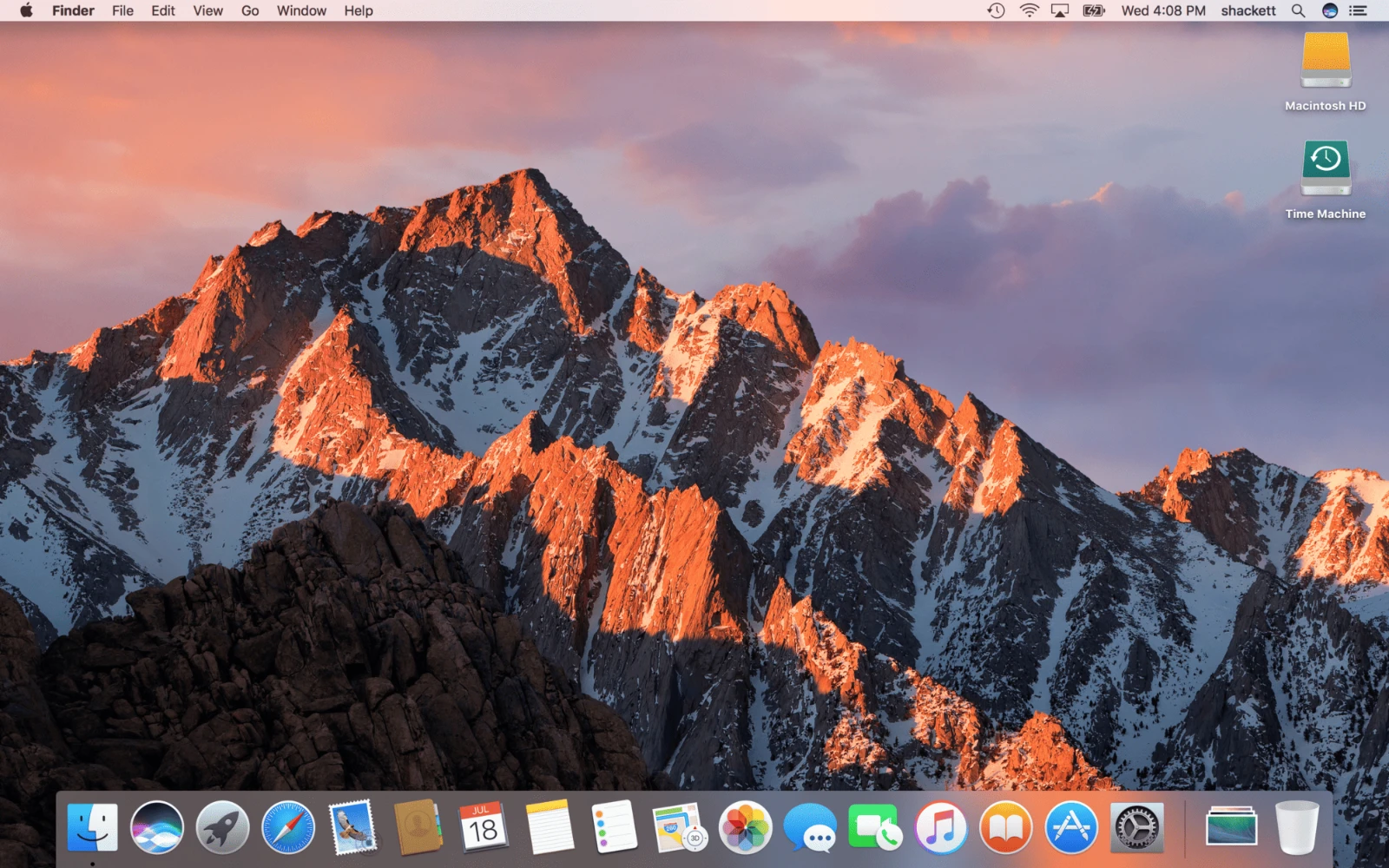 macOS Sierra screenshot