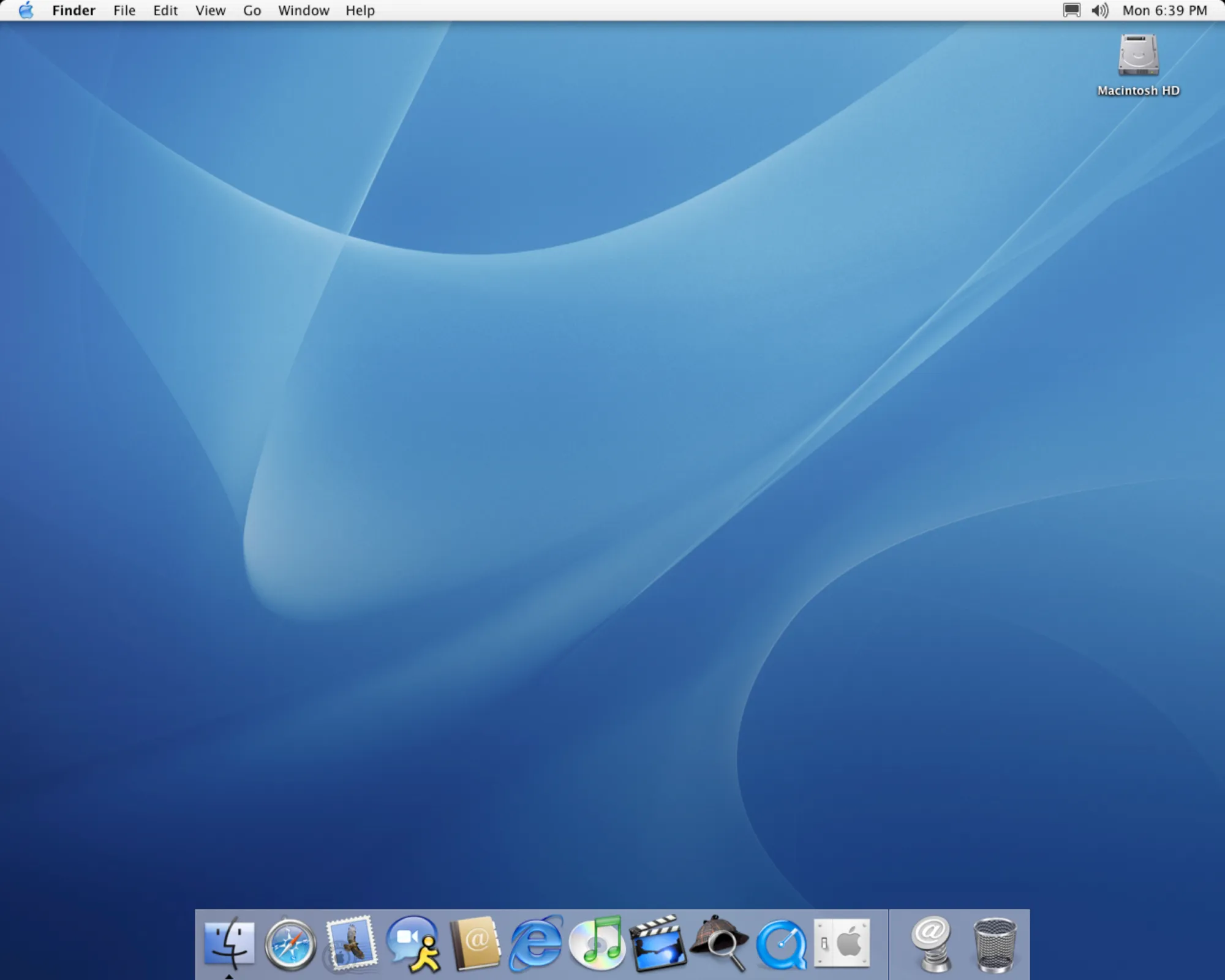 Mac OS X Panther screenshot