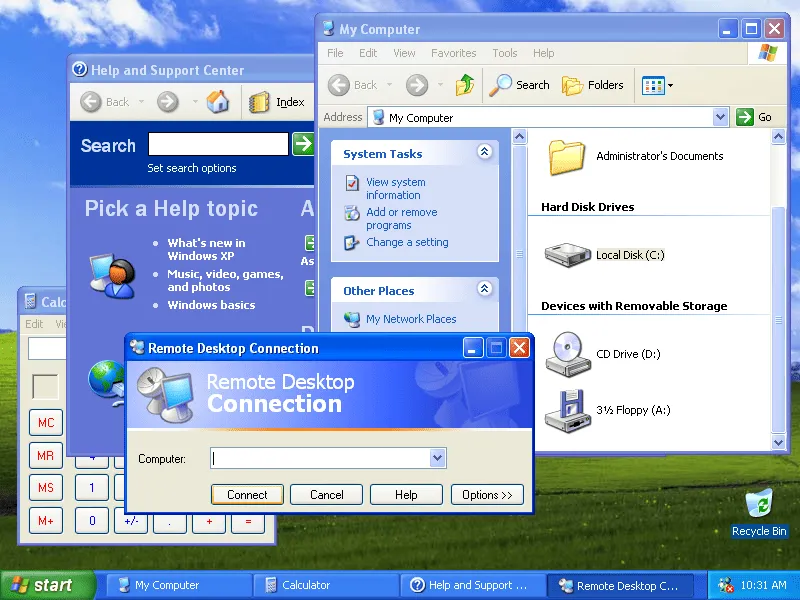 Windows XP UI