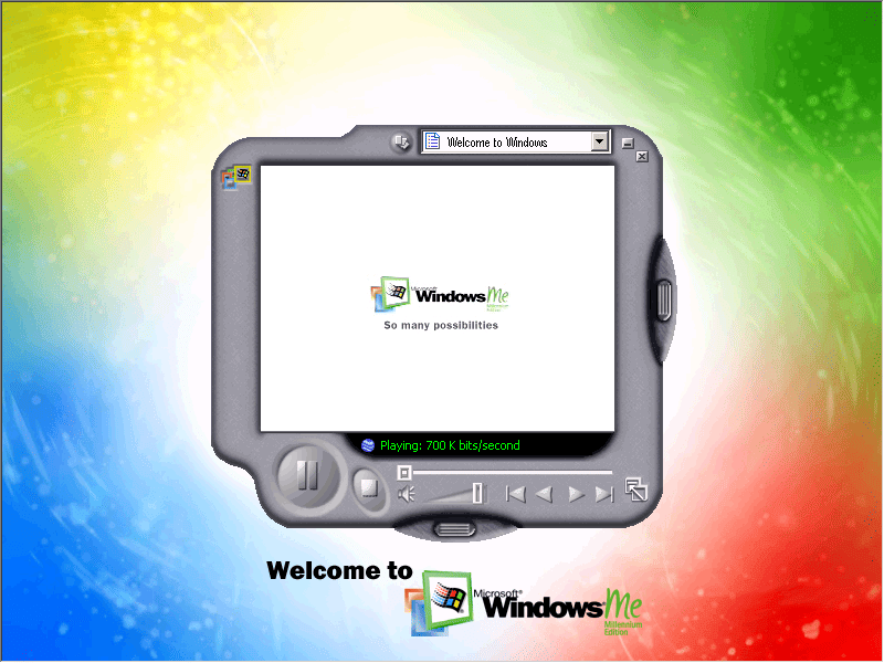 Windows ME screenshot (first run)