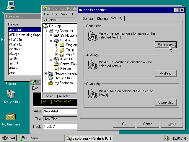 Windows NT 4.0 screenshot